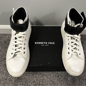 Mens Kenneth Cole white high top sneaker size 10.5